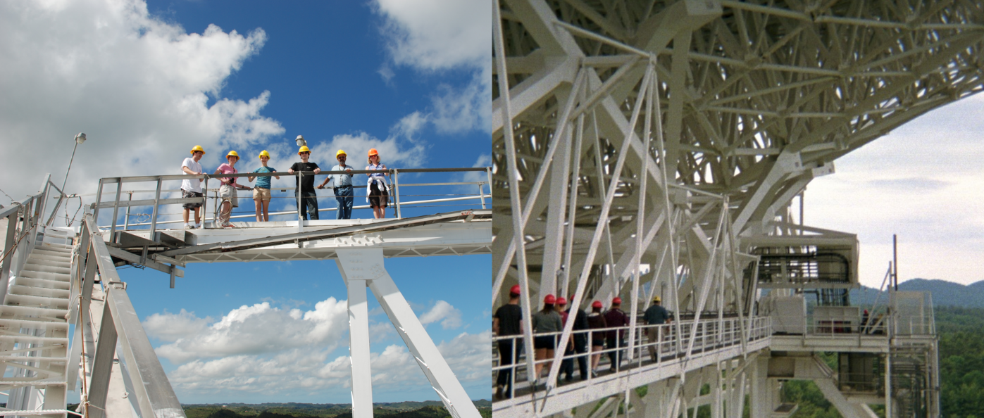 UAT members tour the facilities at Arecibo in 2008 ) and Green Bank in 2016 