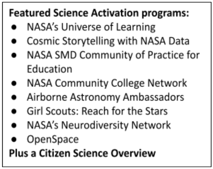 Featured Science Activation Programs